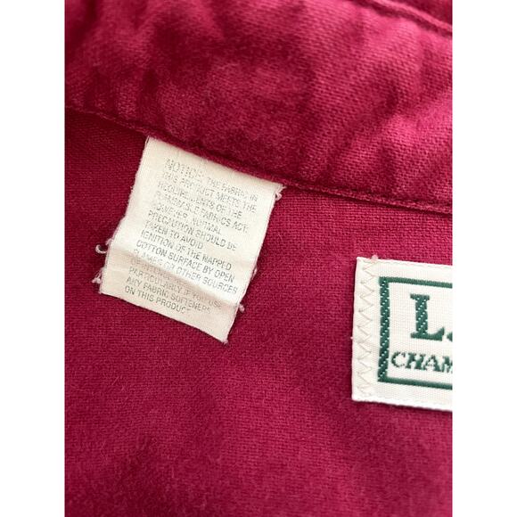 Vintage 90s L.L.Bean Chamois Cloth Shirt - Maroon, X-Large - Picture 5 of 5